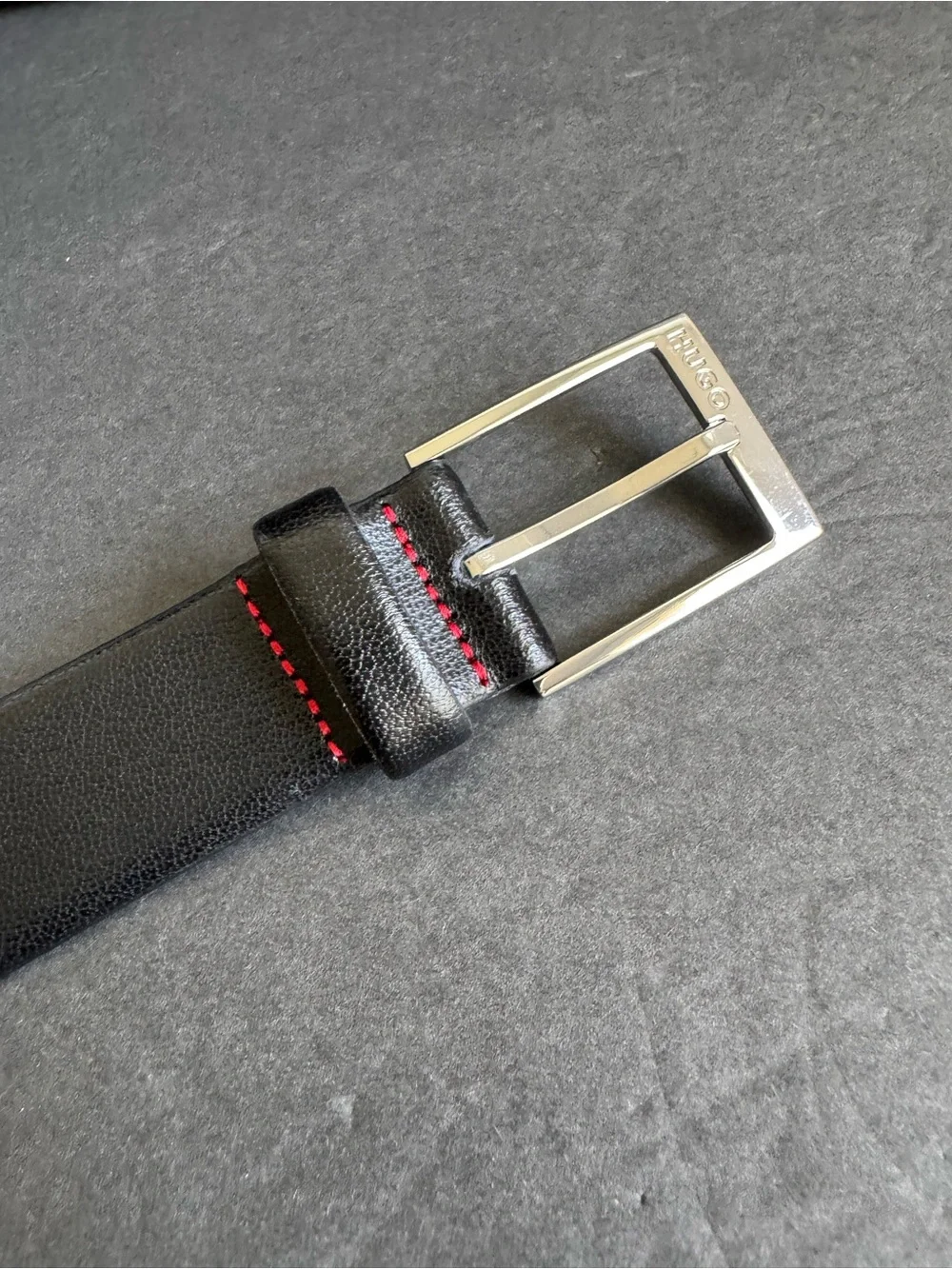 Hugo Boss Black Leather Belt‎ Handmade Unisex Mens 38